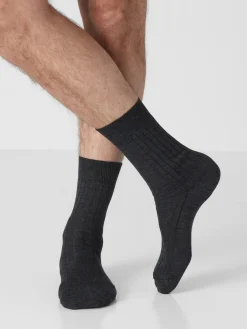 Discount 2 paires mi-chaussettes jambes sensibles Homme Chaussettes