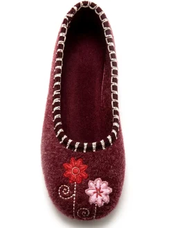 Clearance Ballerines brodées Femme Pantoufles, Chaussons