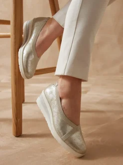 Best Ballerines compensées pourtour élastiqué Femme Ballerines