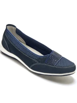 Sale Ballerines cuir et textile aéré Femme Ballerines