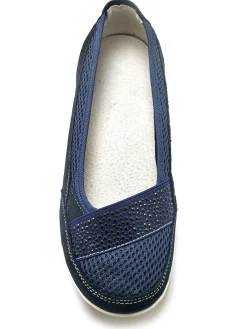 Sale Ballerines cuir et textile aéré Femme Ballerines