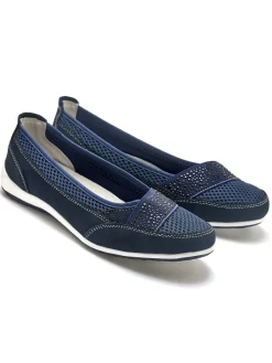 Sale Ballerines cuir et textile aéré Femme Ballerines