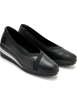 Sale Ballerines tout cuir élastiquées Femme Ballerines