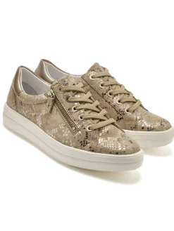Best Baskets cuir avec zip et lacets Femme Baskets, Derbies