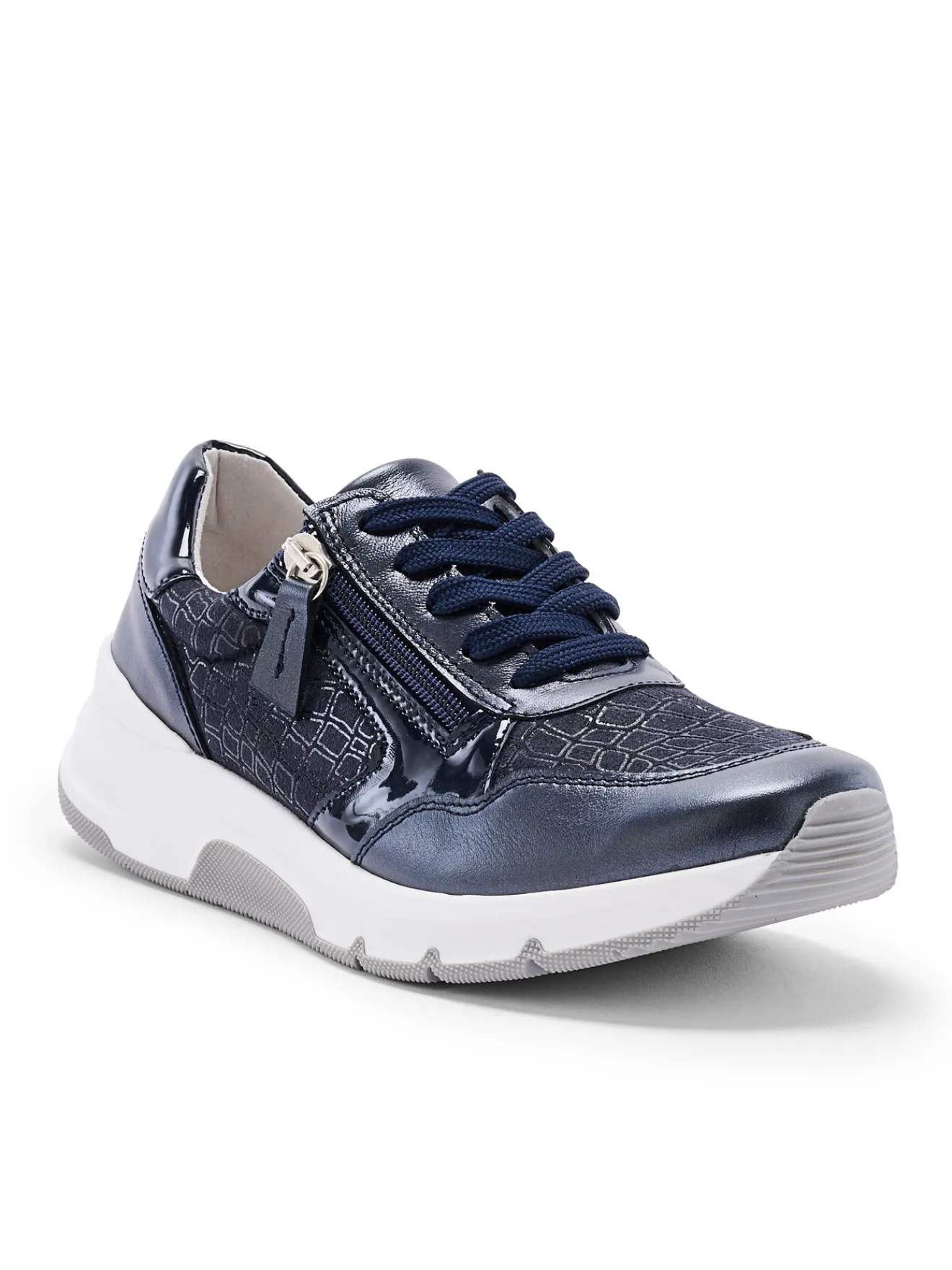 New Baskets cuir et textile Femme Baskets, Derbies