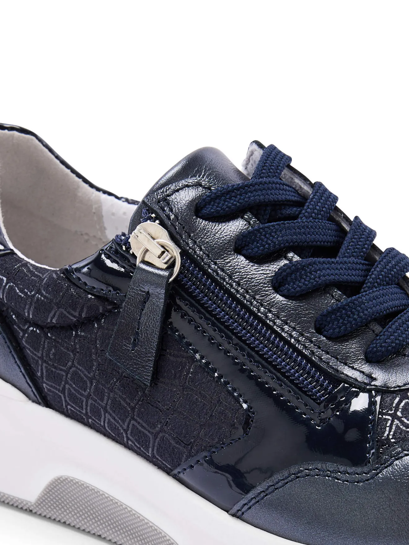 New Baskets cuir et textile Femme Baskets, Derbies