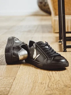 Online Baskets cuir motif papillon Femme Baskets, Derbies