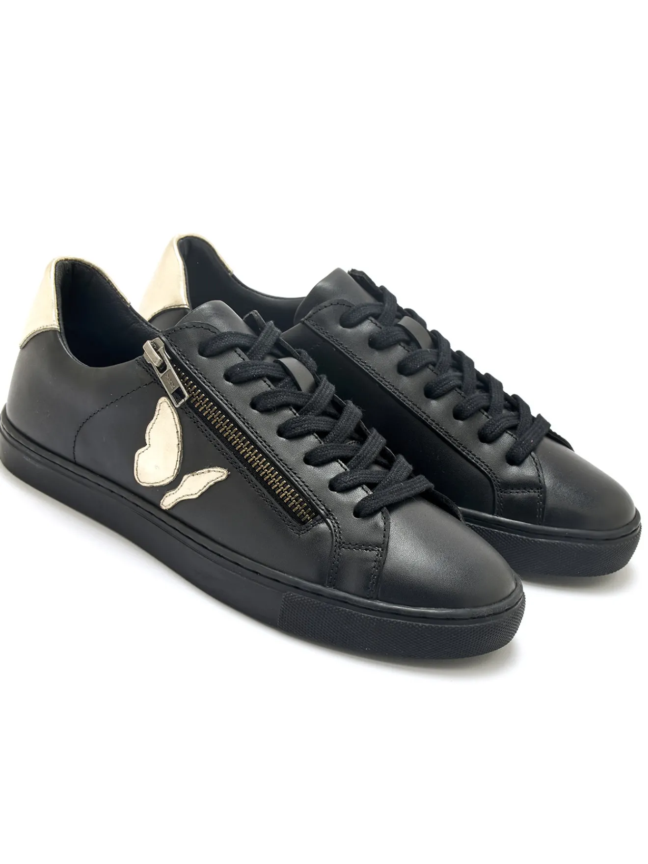 Online Baskets cuir motif papillon Femme Baskets, Derbies