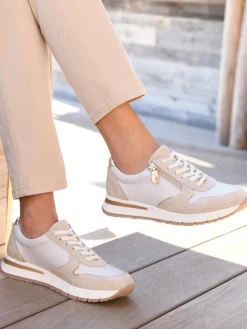 Discount Baskets fantaisie zippées et lacées Femme Baskets, Derbies