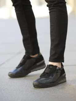 Discount Baskets élastiquées et zippées Femme Baskets, Derbies