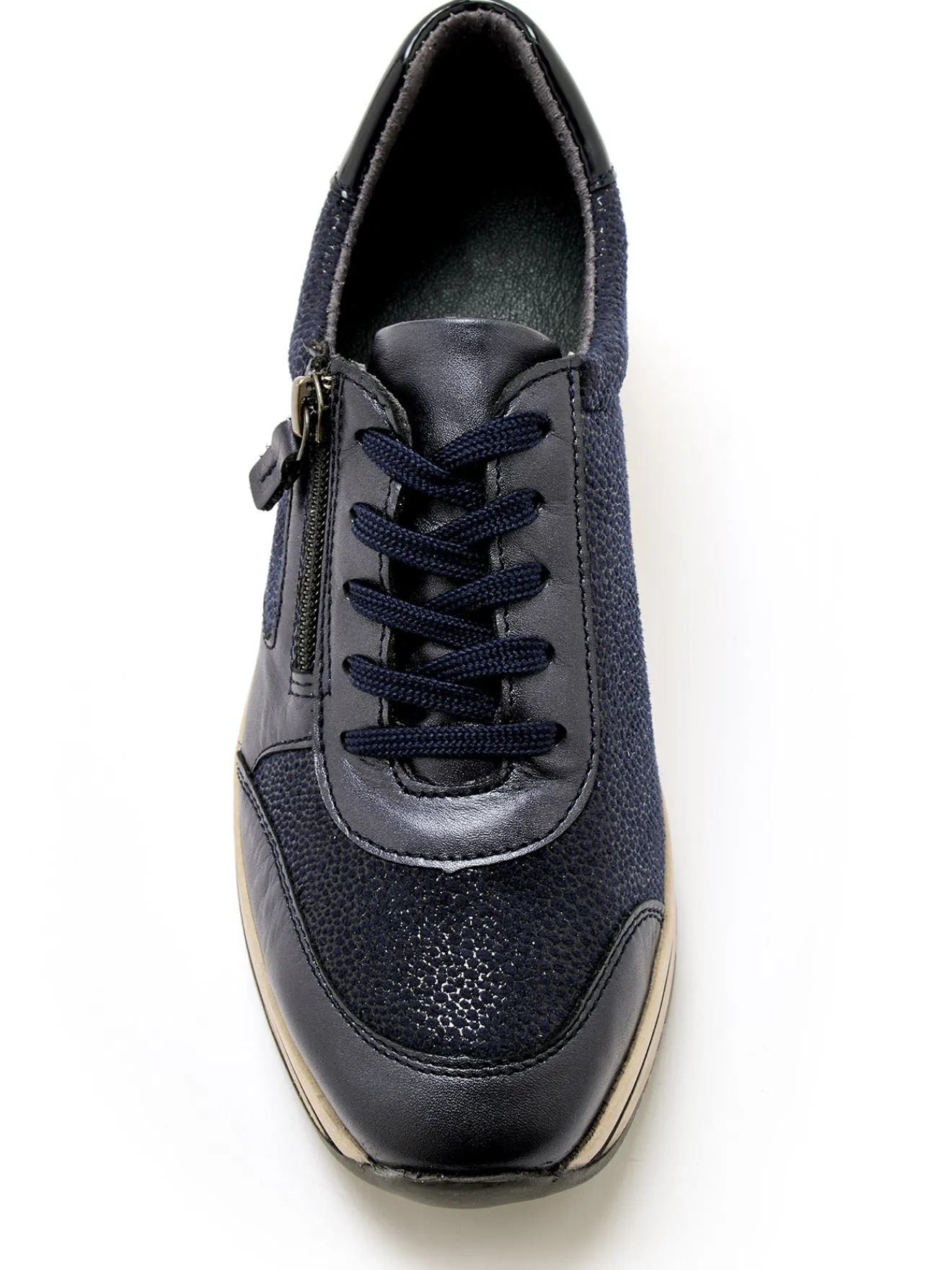 Baskets zip et lacets semelle amovible Femme Baskets, Derbies