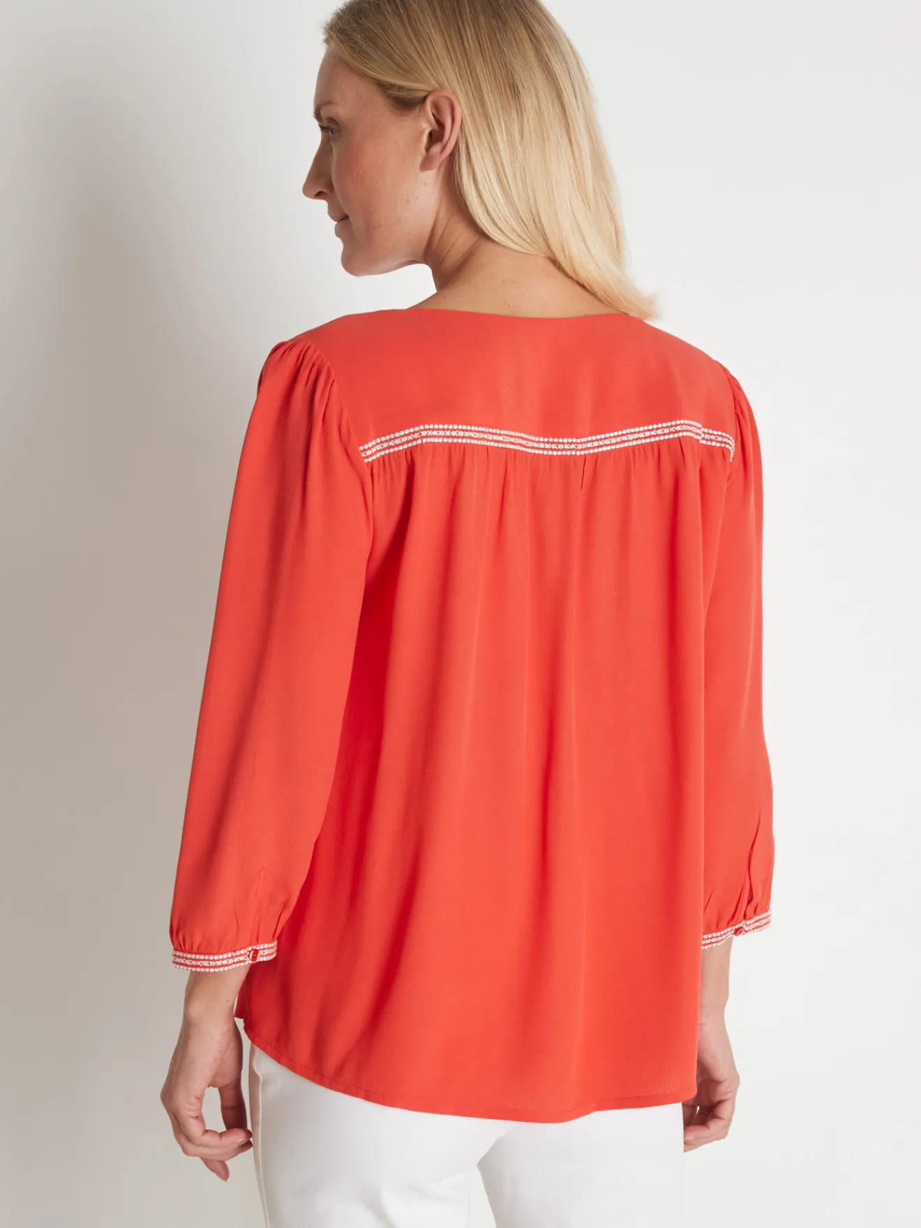 Discount Blouse ample en crêpe Femme Tunique|Chemisier, Blouse