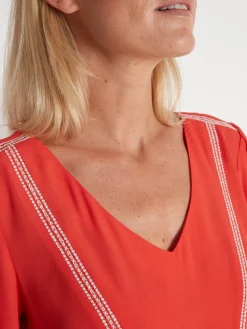 Discount Blouse ample en crêpe Femme Tunique|Chemisier, Blouse