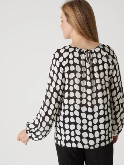 Outlet Blouse ample voile satiné Femme Tunique|Chemisier, Blouse