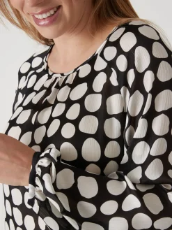 Outlet Blouse ample voile satiné Femme Tunique|Chemisier, Blouse