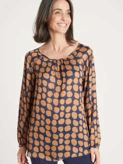 Blouse ample voile satiné Femme Tunique|Chemisier, Blouse