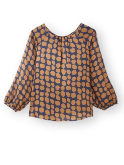 Blouse ample voile satiné Femme Tunique|Chemisier, Blouse