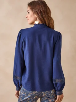 Hot Blouse col volanté Femme Tunique|Chemisier, Blouse