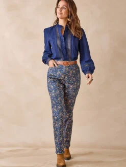 Hot Blouse col volanté Femme Tunique|Chemisier, Blouse