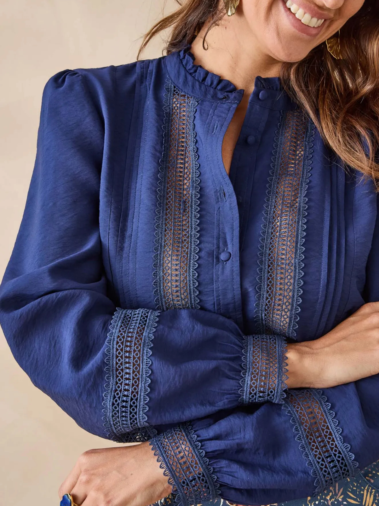 Hot Blouse col volanté Femme Tunique|Chemisier, Blouse