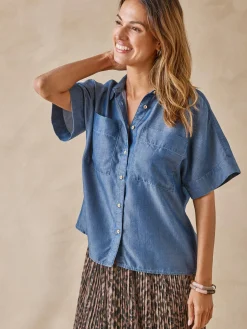 Discount Blouse coupe ample Femme Chemisier, Blouse