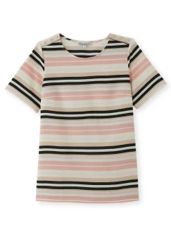 Online Blouse en crêpe encolure ronde Femme Chemisier, Blouse