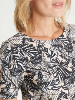 Blouse en crêpe manches courtes Femme Chemisier, Blouse