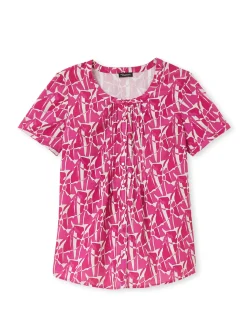 Discount Blouse en microfibre manches courtes Femme Chemisier, Blouse