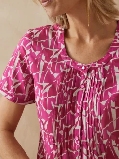 Discount Blouse en microfibre manches courtes Femme Chemisier, Blouse