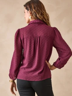 Hot Blouse en plumetis Femme Chemisier, Blouse