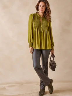 Discount Blouse en satin Femme Chemisier, Blouse