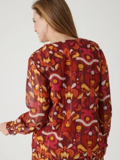 Discount Blouse en voile Femme Tunique|Chemisier, Blouse