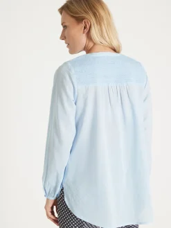 Online Blouse en voile de coton Femme Tunique|Chemisier, Blouse