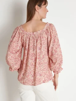 Online Blouse encolure carrée Femme Tunique|Chemisier, Blouse