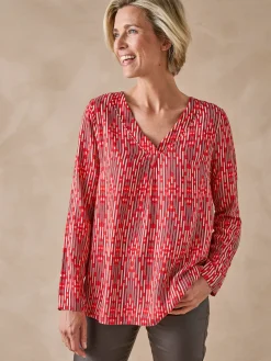Sale Blouse encolure V Femme Tunique|Chemisier, Blouse