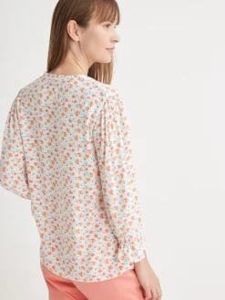 Online Blouse encolure V fantaisie Femme Chemisier, Blouse