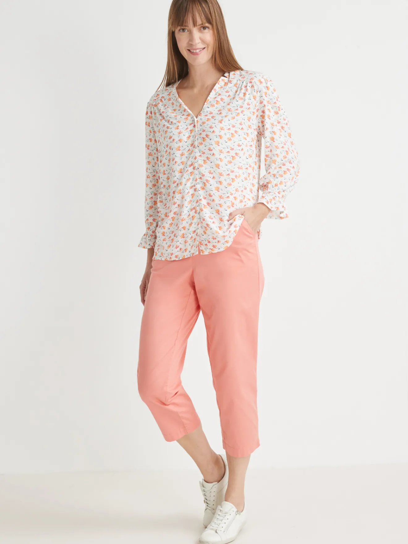 Online Blouse encolure V fantaisie Femme Chemisier, Blouse