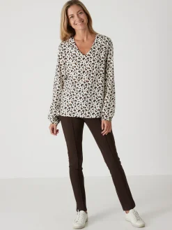 Discount Blouse fluide encolure V Femme Tunique|Chemisier, Blouse
