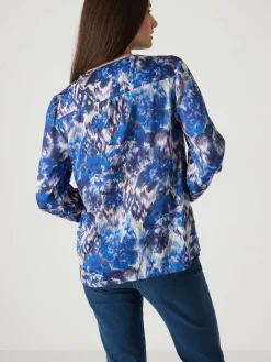 Outlet Blouse fluide encolure V Femme Tunique|Chemisier, Blouse