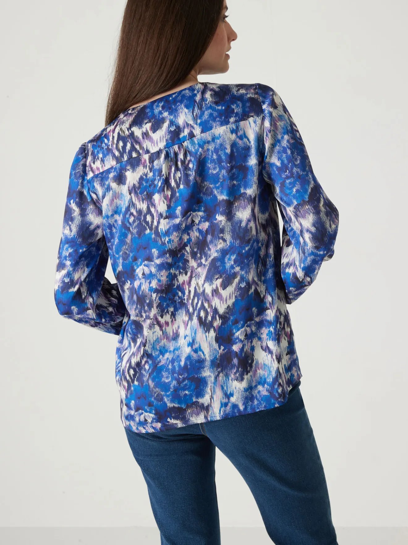 Outlet Blouse fluide encolure V Femme Tunique|Chemisier, Blouse