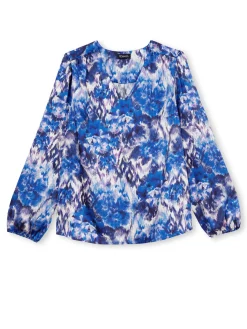 Outlet Blouse fluide encolure V Femme Tunique|Chemisier, Blouse