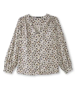 Discount Blouse fluide encolure V Femme Tunique|Chemisier, Blouse