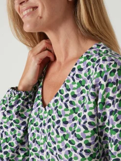 Discount Blouse fluide encolure V Femme Tunique|Chemisier, Blouse