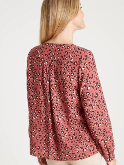 Sale Blouse fluide encolure V Femme Tunique|Chemisier, Blouse