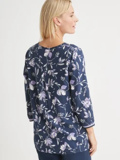 Clearance Blouse fluide manches 3/4 Femme Chemisier, Blouse