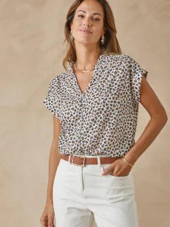 Best Blouse fluide manches T Femme Chemisier, Blouse