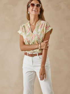 Discount Blouse fluide manches T Femme Chemisier, Blouse