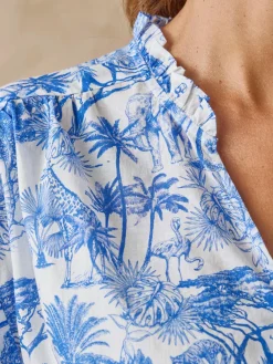 Outlet Blouse fluide manches T Femme Chemisier, Blouse