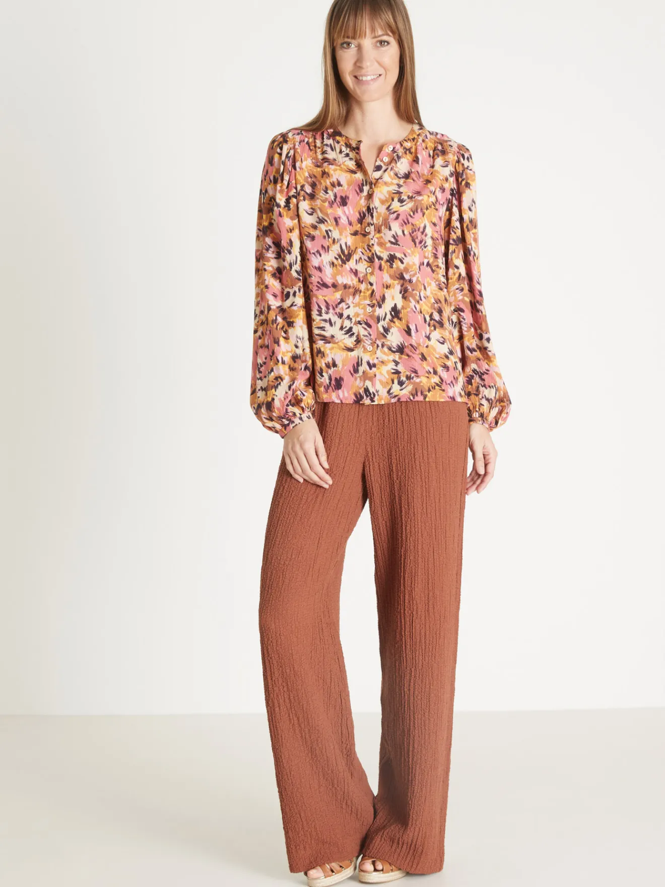 Clearance Blouse manches bouffantes Femme Chemisier, Blouse