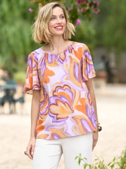 Blouse manches papillon Femme Chemisier, Blouse